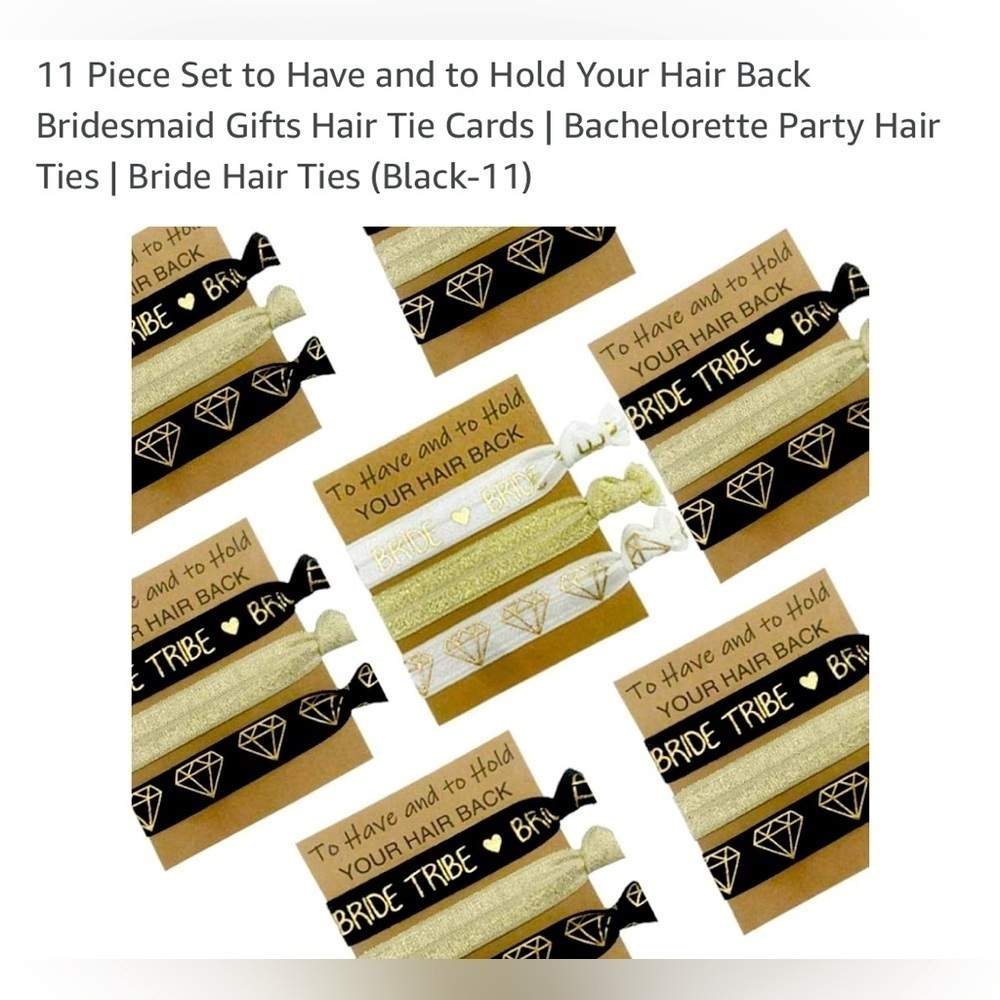 NEW Snogisa Hair Tie Set ‘To Have and to Hold Your Hair Back’ Bridesmaid